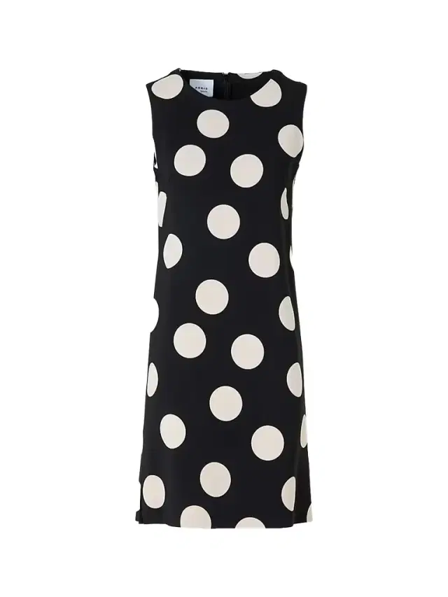 Akris punto Women's Polka Dot Shift Dress - Black Cream