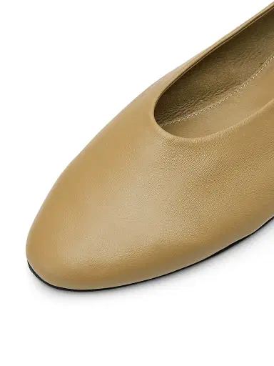 TOTEME Women's Leather Ballerina Flats - Desert - Size 10 | Thumbnail 5 TOTEME Women's Leather Ballerina Flats - Desert - Size 10 | Thumbnail 5