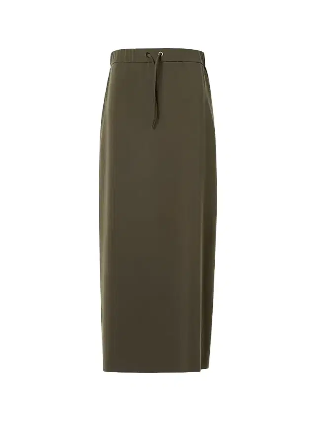 Akris punto Women's Lasercut Crêpe Drawstring Midi Skirt - Olive