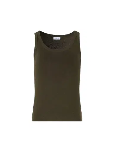 Akris punto Women's Fitted Cotton Tank - Olive - Size 16 | Thumbnail 1