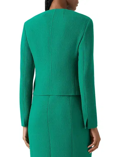 Akris Women's Emilio Wool Short Jacket - Tourmaline - Size 8 | Thumbnail 5 Akris Women's Emilio Wool Short Jacket - Tourmaline - Size 8 | Thumbnail 5
