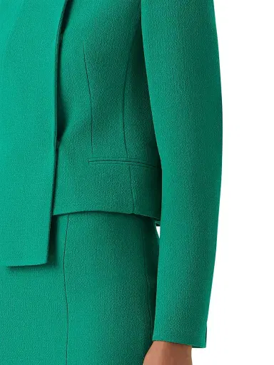Akris Women's Emilio Wool Short Jacket - Tourmaline - Size 8 | Thumbnail 6 Akris Women's Emilio Wool Short Jacket - Tourmaline - Size 8 | Thumbnail 6