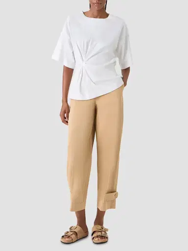Akris punto Women's Pinched Jersey T-Shirt | Thumbnail 2 Akris punto Women's Pinched Jersey T-Shirt | Thumbnail 2