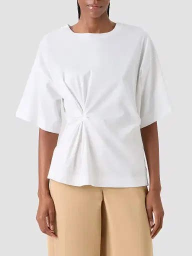 Akris punto Women's Pinched Jersey T-Shirt | Thumbnail 4 Akris punto Women's Pinched Jersey T-Shirt | Thumbnail 4