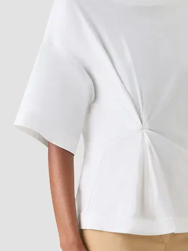 Akris punto Women's Pinched Jersey T-Shirt | Thumbnail 5 Akris punto Women's Pinched Jersey T-Shirt | Thumbnail 5