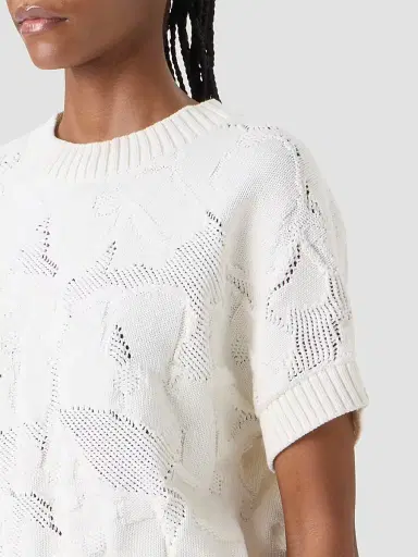 Akris punto Women's Textured Knit Wool Sweater | Thumbnail 5 Akris punto Women's Textured Knit Wool Sweater | Thumbnail 5