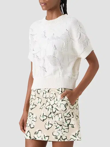 Akris punto Women's Textured Knit Wool Sweater | Thumbnail 6 Akris punto Women's Textured Knit Wool Sweater | Thumbnail 6