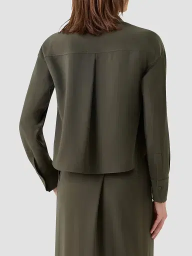 Akris punto Women's Relaxed Lasercut Crêpe Shirt | Thumbnail 3 Akris punto Women's Relaxed Lasercut Crêpe Shirt | Thumbnail 3