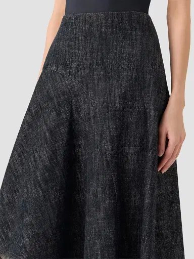 Akris punto Women's Washed Denim Asymmetric Midi Skirt | Thumbnail 4 Akris punto Women's Washed Denim Asymmetric Midi Skirt | Thumbnail 4
