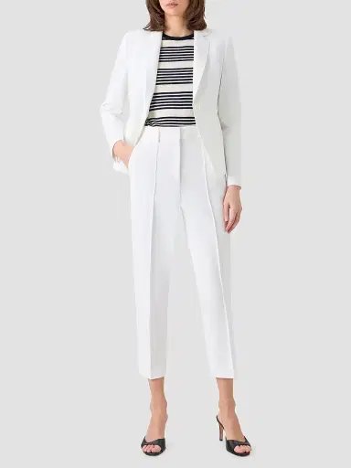 Akris punto Women's Jersey One-Button Blazer - Cream - Size 14 | Thumbnail 2 Akris punto Women's Jersey One-Button Blazer - Cream - Size 14 | Thumbnail 2