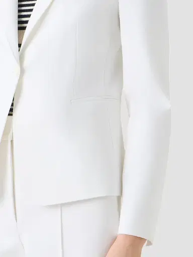 Akris punto Women's Jersey One-Button Blazer - Cream - Size 14 | Thumbnail 5 Akris punto Women's Jersey One-Button Blazer - Cream - Size 14 | Thumbnail 5