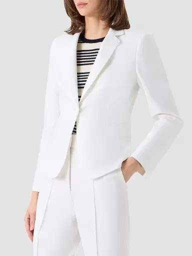 Akris punto Women's Jersey One-Button Blazer - Cream - Size 14 | Thumbnail 6 Akris punto Women's Jersey One-Button Blazer - Cream - Size 14 | Thumbnail 6