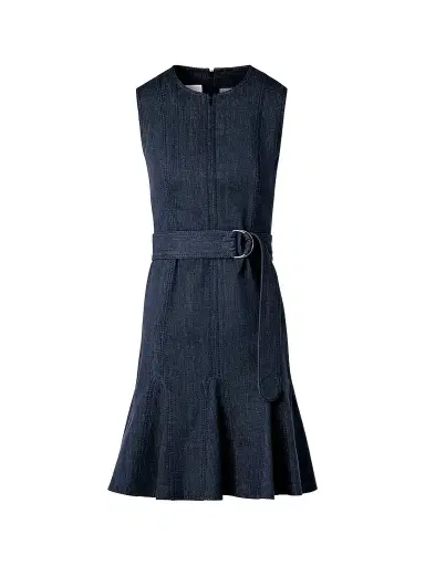 Akris punto Women's Belted Denim Mini Dress - Blue Denim | Thumbnail 1
