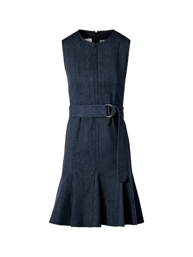 Akris punto Women's Belted Denim Mini Dress - Blue Denim
