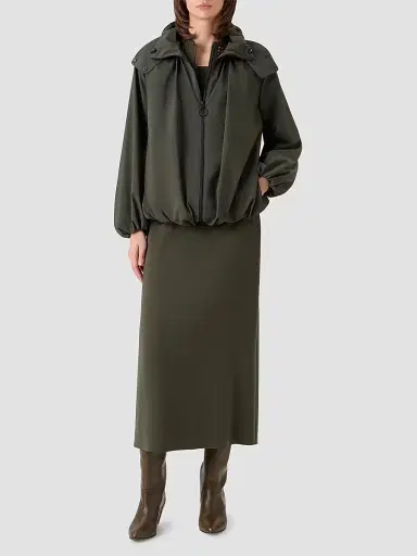 Akris punto Women's Short Parachute Taffeta Parka - Olive - Size 14 | Thumbnail 2 Akris punto Women's Short Parachute Taffeta Parka - Olive - Size 14 | Thumbnail 2