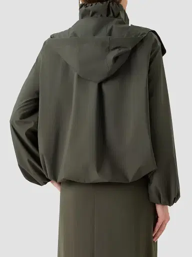 Akris punto Women's Short Parachute Taffeta Parka - Olive - Size 14 | Thumbnail 3 Akris punto Women's Short Parachute Taffeta Parka - Olive - Size 14 | Thumbnail 3