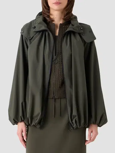 Akris punto Women's Short Parachute Taffeta Parka - Olive - Size 14 | Thumbnail 4 Akris punto Women's Short Parachute Taffeta Parka - Olive - Size 14 | Thumbnail 4