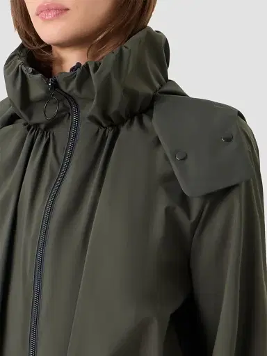Akris punto Women's Short Parachute Taffeta Parka - Olive - Size 14 | Thumbnail 5 Akris punto Women's Short Parachute Taffeta Parka - Olive - Size 14 | Thumbnail 5