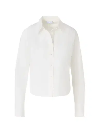 Akris punto Women's Cotton Poplin Crop Shirt - Cream - Size 16 | Thumbnail 1
