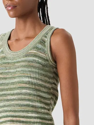 Akris punto Women's Space Dye Wool Tank - Green Multicolor - Size 16 | Thumbnail 5