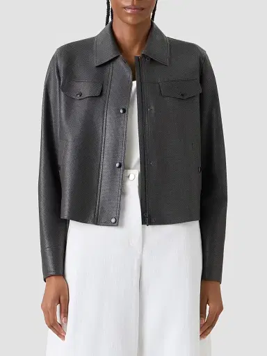 Akris punto Women's Leather Motorbike Jacket - Olive - Size 16 | Thumbnail 4 Akris punto Women's Leather Motorbike Jacket - Olive - Size 16 | Thumbnail 4