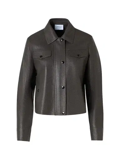 Akris punto Women's Leather Motorbike Jacket - Olive - Size 16 | Thumbnail 1 Akris punto Women's Leather Motorbike Jacket - Olive - Size 16 | Thumbnail 1