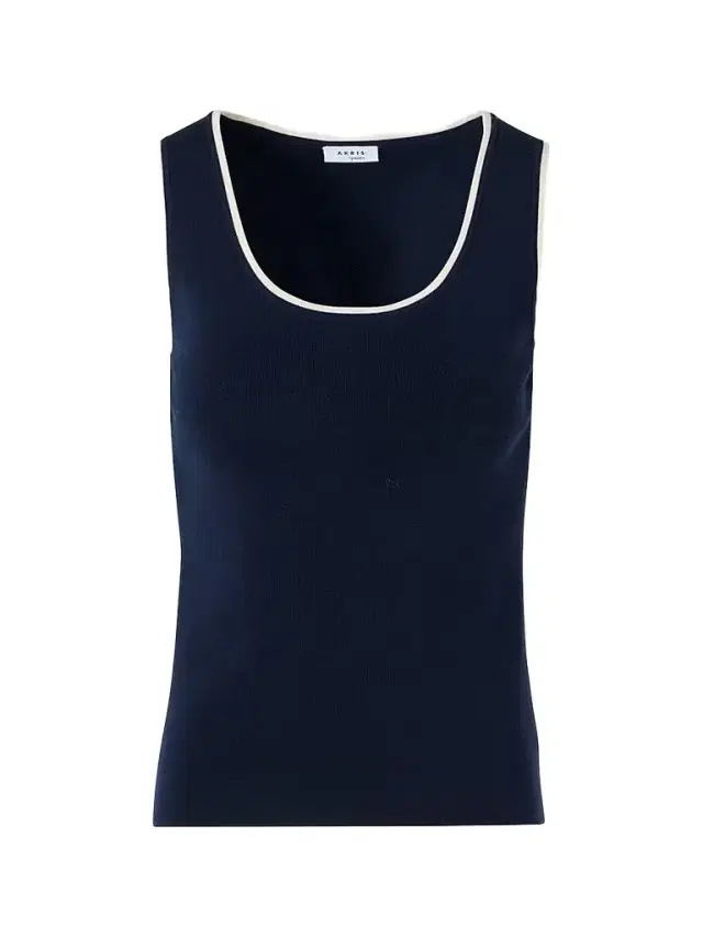 Akris punto Women's Stretch-Wool Rib-Knit Tank - Navy Cream