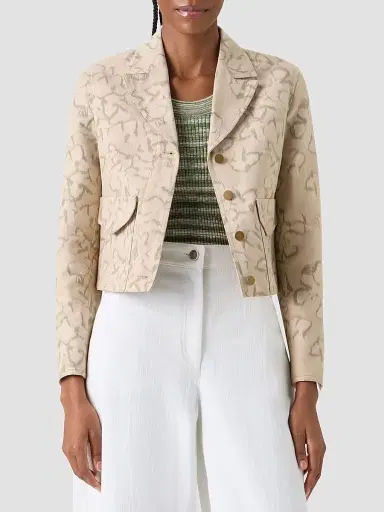 Akris punto Women's Floral Print Canvas Jacket | Thumbnail 4 Akris punto Women's Floral Print Canvas Jacket | Thumbnail 4