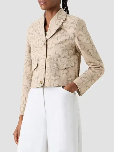 Akris punto Women's Floral Print Canvas Jacket | Thumbnail 6 Akris punto Women's Floral Print Canvas Jacket | Thumbnail 6