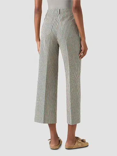 Akris punto Women's Chiara Seersucker Crop Pants | Thumbnail 2 Akris punto Women's Chiara Seersucker Crop Pants | Thumbnail 2