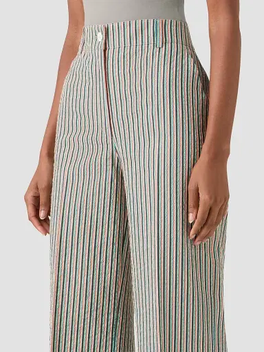 Akris punto Women's Chiara Seersucker Crop Pants | Thumbnail 4 Akris punto Women's Chiara Seersucker Crop Pants | Thumbnail 4