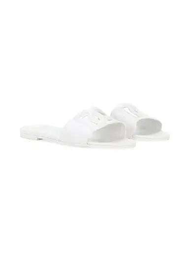 Dolce & Gabbana Women's Interlock Logo Rubber Slides | Thumbnail 2