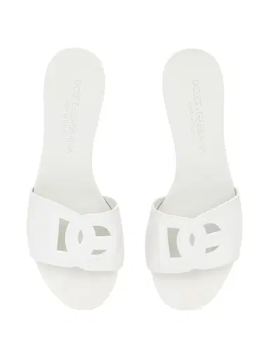 Dolce & Gabbana Women's Interlock Logo Rubber Slides | Thumbnail 4