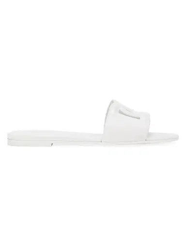 Dolce & Gabbana Women's Interlock Logo Rubber Slides | Thumbnail 1