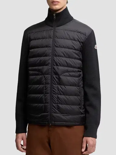 Moncler Men's Down-Filled Cardigan - Black - Size XXXXL | Thumbnail 2