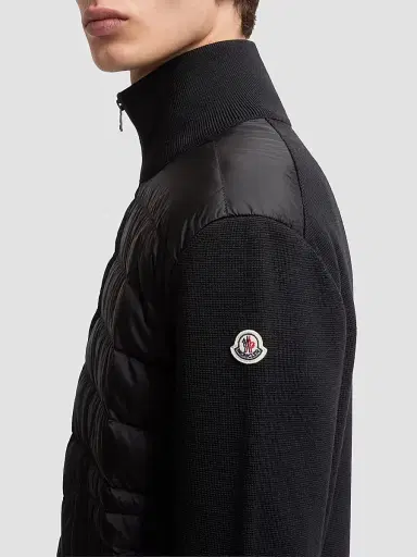 Moncler Men's Down-Filled Cardigan - Black - Size XXXXL | Thumbnail 4