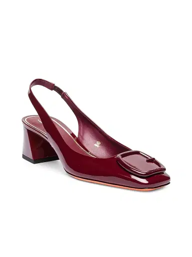 Santoni Women's 50MM Patent Leather Block-Heel Pumps - Red - Size 12 | Thumbnail 2 Santoni Women's 50MM Patent Leather Block-Heel Pumps - Red - Size 12 | Thumbnail 2