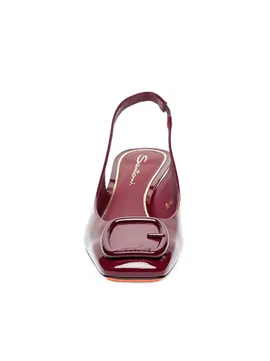 Santoni Women's 50MM Patent Leather Block-Heel Pumps - Red - Size 12 | Thumbnail 3 Santoni Women's 50MM Patent Leather Block-Heel Pumps - Red - Size 12 | Thumbnail 3