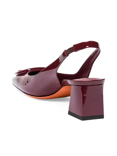 Santoni Women's 50MM Patent Leather Block-Heel Pumps - Red - Size 12 | Thumbnail 4 Santoni Women's 50MM Patent Leather Block-Heel Pumps - Red - Size 12 | Thumbnail 4