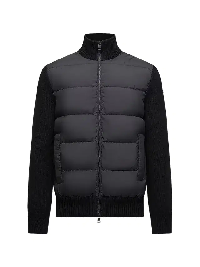Moncler Men's Down-Filled Cardigan in Wool - Black
