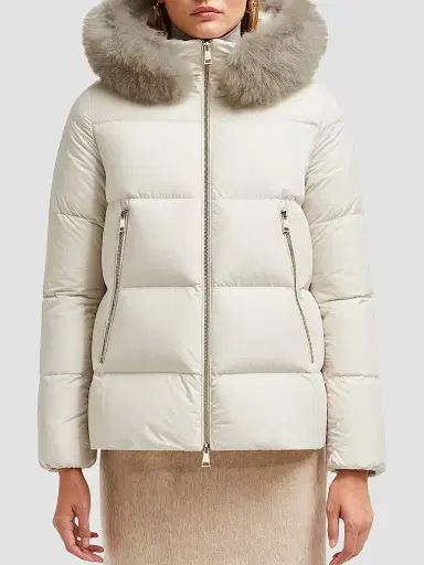 Moncler Women's Laichefur Puffer Jacket - White - Size XXL | Thumbnail 2