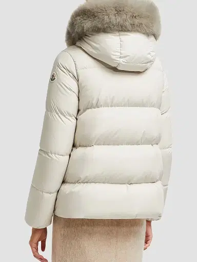 Moncler Women's Laichefur Puffer Jacket - White - Size XXL | Thumbnail 3
