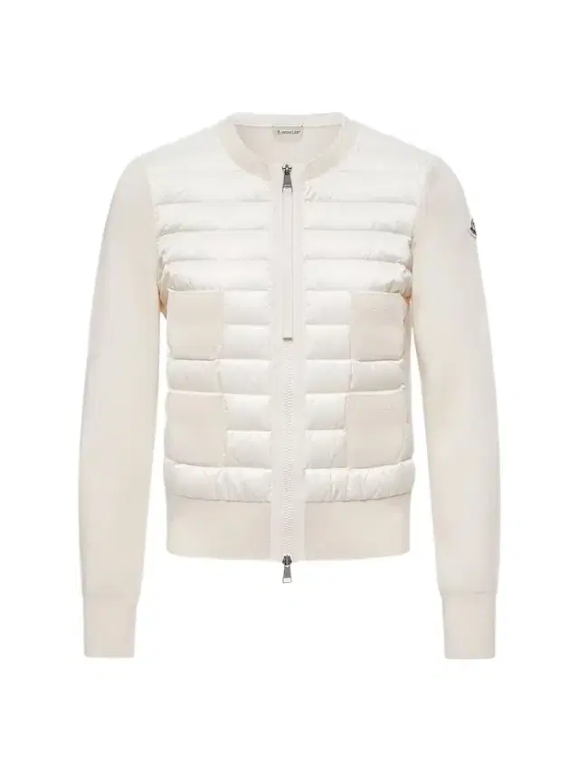 Moncler Women's Padded Down Knit Zip Up Cardigan - White
