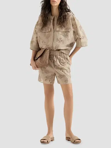 Brunello Cucinelli Women's Cotton Organza Shorts with Dazzling Broderie Anglaise - Espresso - Size 12 | Thumbnail 6 Brunello Cucinelli Women's Cotton Organza Shorts with Dazzling Broderie Anglaise - Espresso - Size 12 | Thumbnail 6