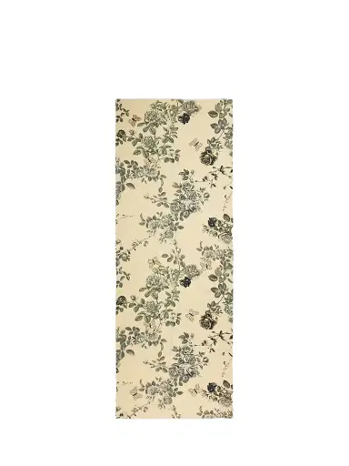 Janavi Women's Vintage Wings Wool-Silk Scarf - Beige Combo | Thumbnail 1