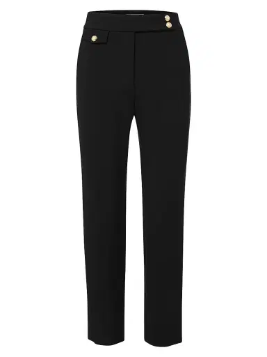 Veronica Beard Women's Renzo Straight-Leg Ankle-Crop Pants - Black Gold - Size 24 | Thumbnail 1 Veronica Beard Women's Renzo Straight-Leg Ankle-Crop Pants - Black Gold - Size 24 | Thumbnail 1