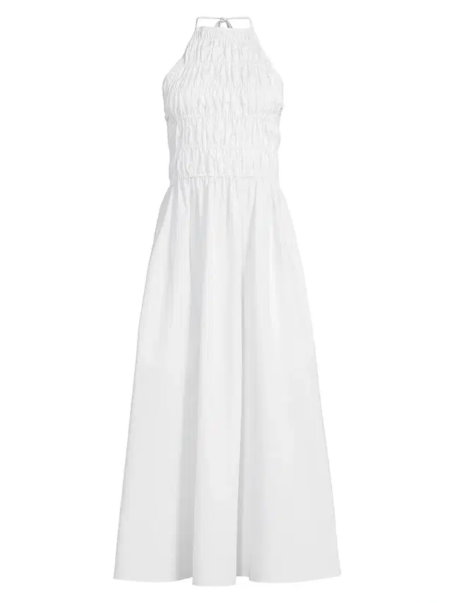 Solid & Striped Women's The Meira Cotton Sleeveless Midi-Dress - Optic White