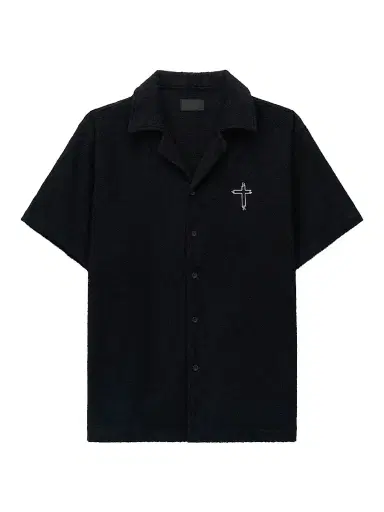 RTA Men's Chaparral Nathan Cotton Oversized Camp Shirt - Black - Size XXL | Thumbnail 1 RTA Men's Chaparral Nathan Cotton Oversized Camp Shirt - Black - Size XXL | Thumbnail 1