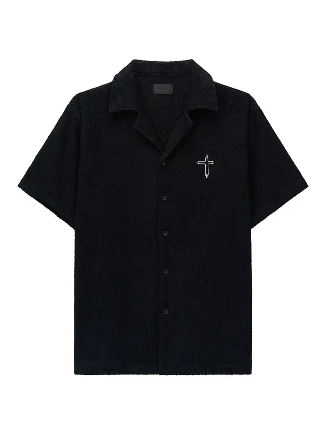 Men's Chaparral Nathan Cotton Oversized Camp Shirt - Black