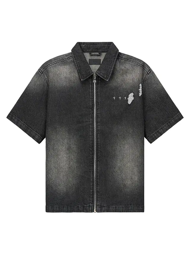 Men's Chaparral Denim Zip-Front Shirt - Fray Noir